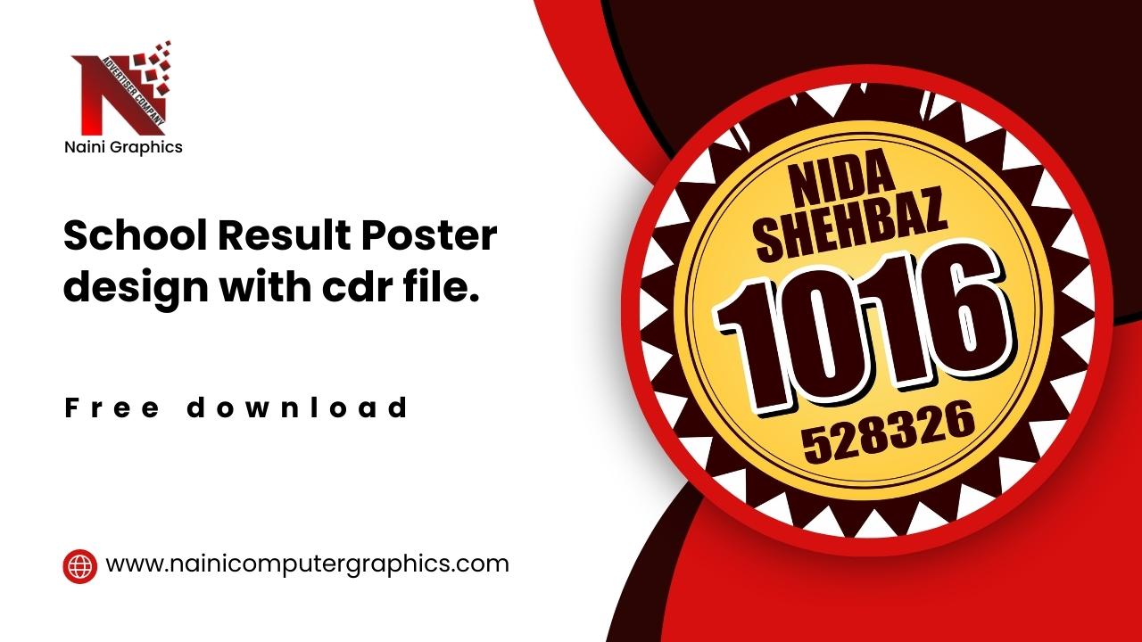 School Result Poster design with cdr file.